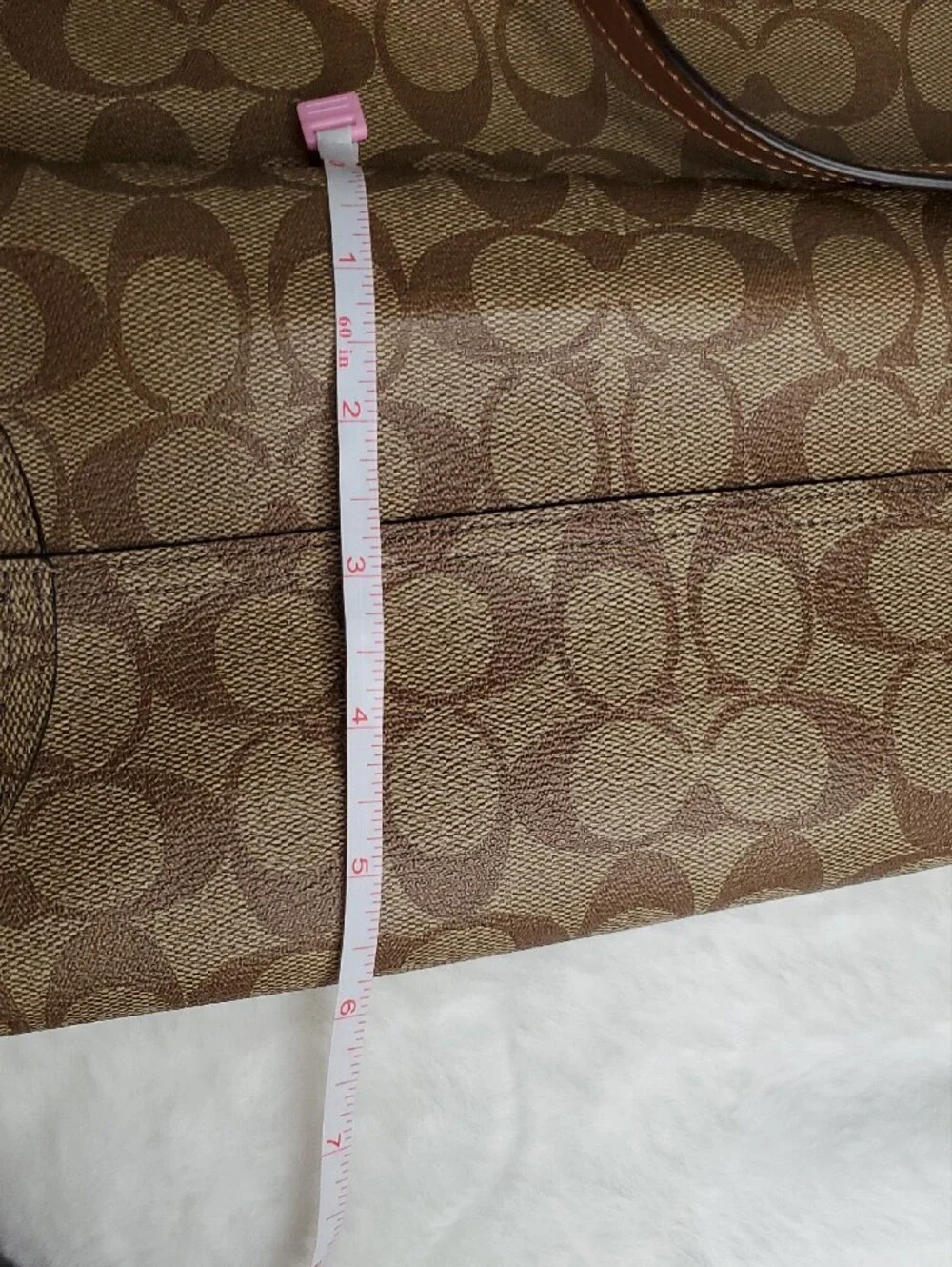 Coach Brown Signature Canvas Tote with Matching Wristlet